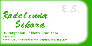 rodelinda sikora business card
